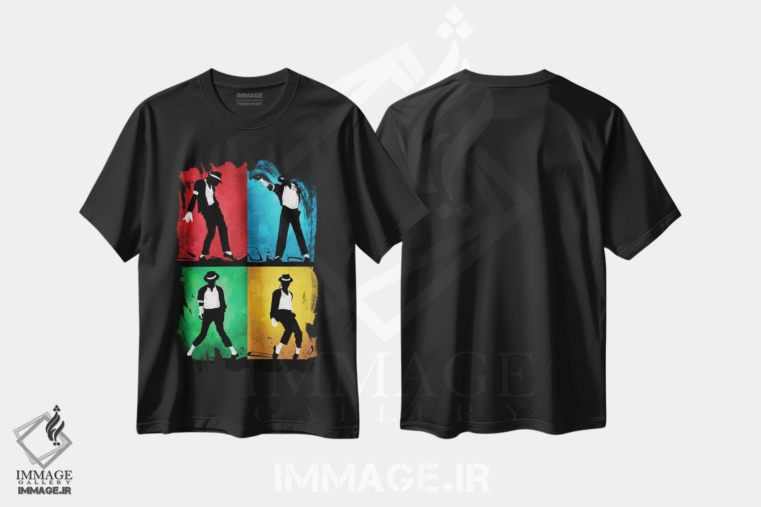 تیشرت طرح دار سیلوئت های مایکل جکسون، هنر دیجیتال اثر نیکیتا آباکوموف | فروشگاه ایماژ