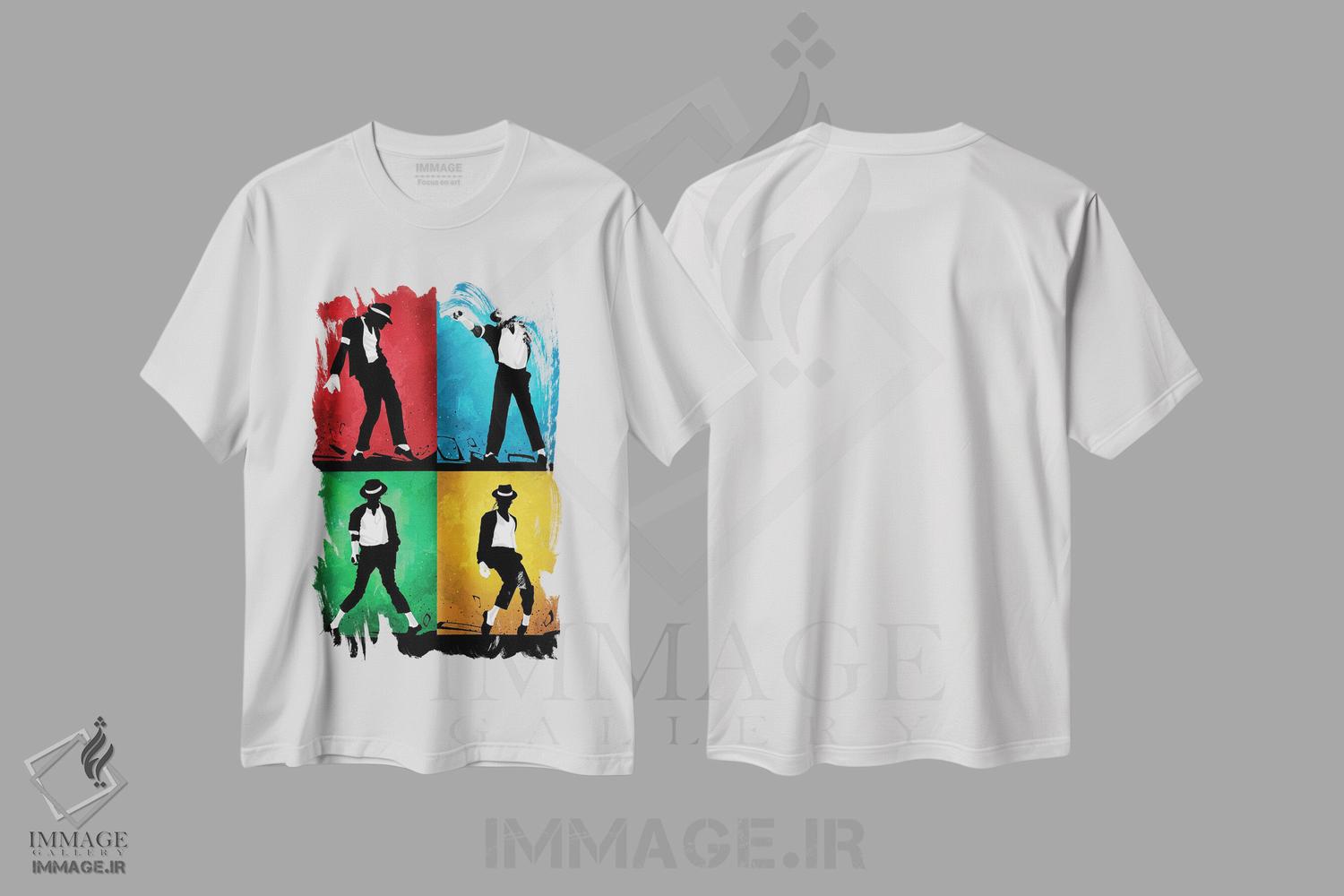 تیشرت طرح دار سیلوئت های مایکل جکسون، هنر دیجیتال اثر نیکیتا آباکوموف | immage.ir