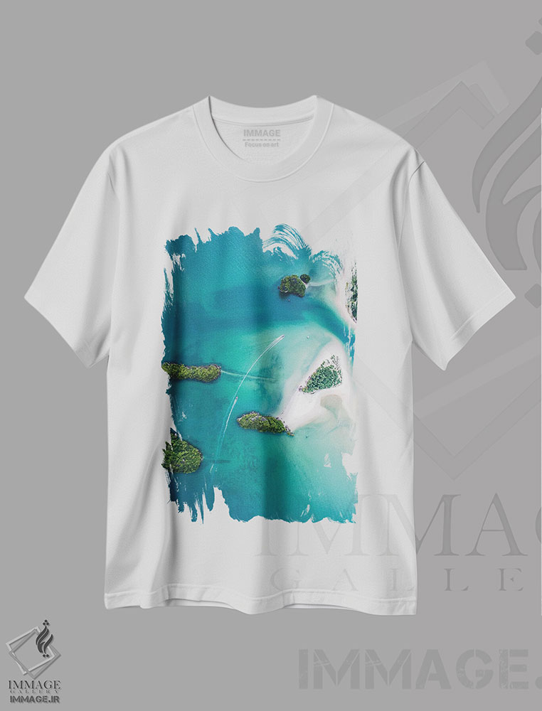 تیشرت طرح دار طبیعت LXX، سواحل از نمای بالا اثر نیکیتا آباکوموف | immage.ir