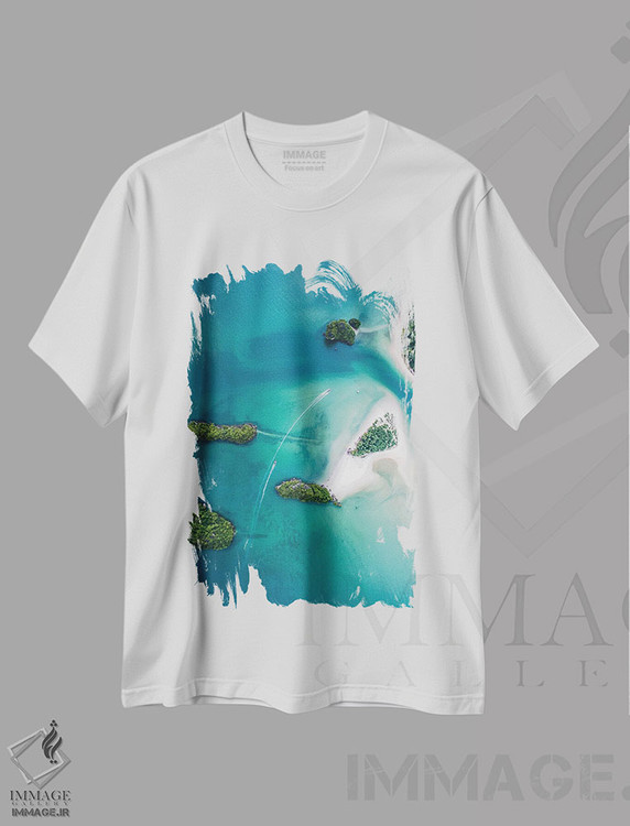 تیشرت طرح دار طبیعت LXX، سواحل از نمای بالا اثر نیکیتا آباکوموف | immage.ir