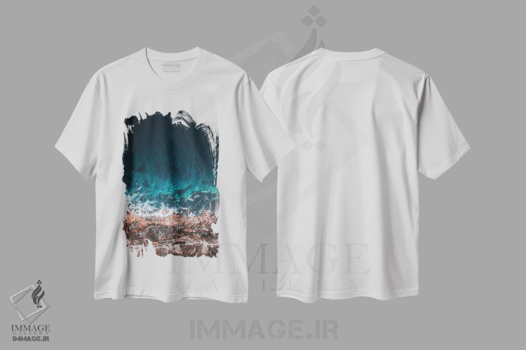 تیشرت طرح دار طبیعت LXVIII، سواحل از نمای بالا اثر نیکیتا آباکوموف | immage.ir
