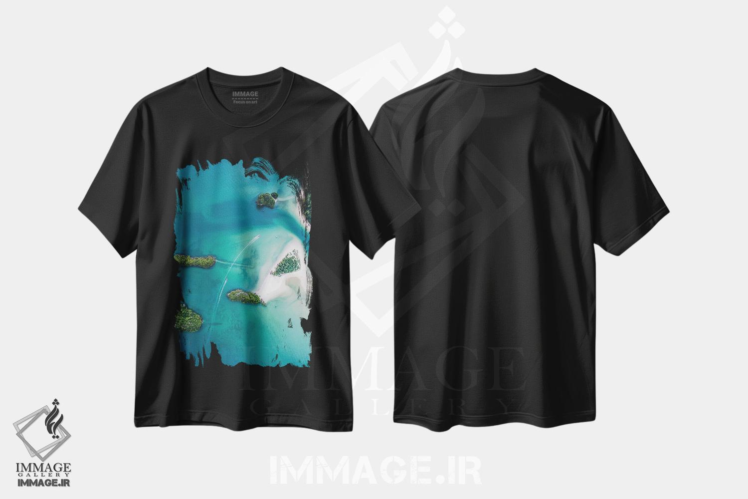 تیشرت طرح دار طبیعت LXX، سواحل از نمای بالا اثر نیکیتا آباکوموف | فروشگاه ایماژ
