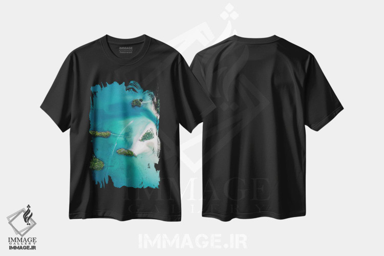 تیشرت طرح دار طبیعت LXX، سواحل از نمای بالا اثر نیکیتا آباکوموف | فروشگاه ایماژ