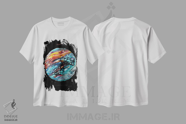 تیشرت طرح دار منظومه شمسی: مشتری، هنر دیجیتال اثر نیکیتا آباکوموف | immage.ir