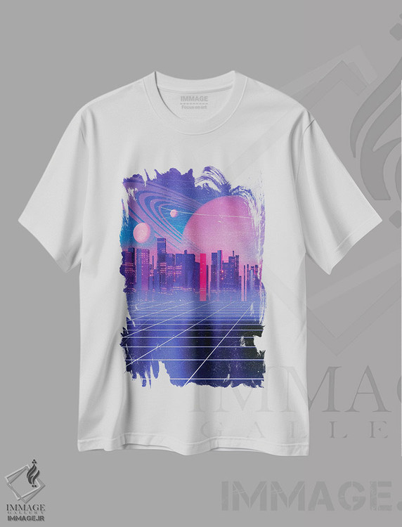 تیشرت طرح دار سینث ویو آینده گرایی رترو I، دکوراسیون جایگزین اثر نیکیتا آباکوموف | immage.ir