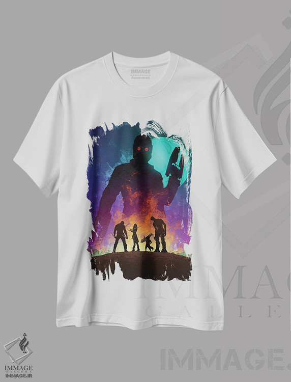 تیشرت طرح دار نگهبانان کهکشان، هنر دیجیتال اثر نیکیتا آباکوموف | immage.ir