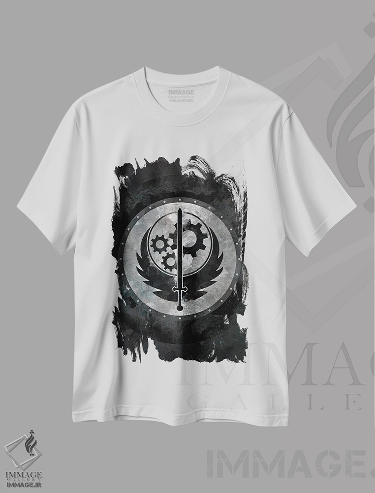 تیشرت طرح دار فال اوت: انجمن فولادین، هنر دیجیتال اثر نیکیتا آباکوموف | immage.ir