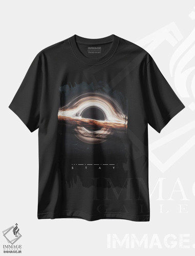 تیشرت طرح دار ماندن در میان ستاره ای، هنر دیجیتال اثر نیکیتا آباکوموف | فروشگاه ایماژ