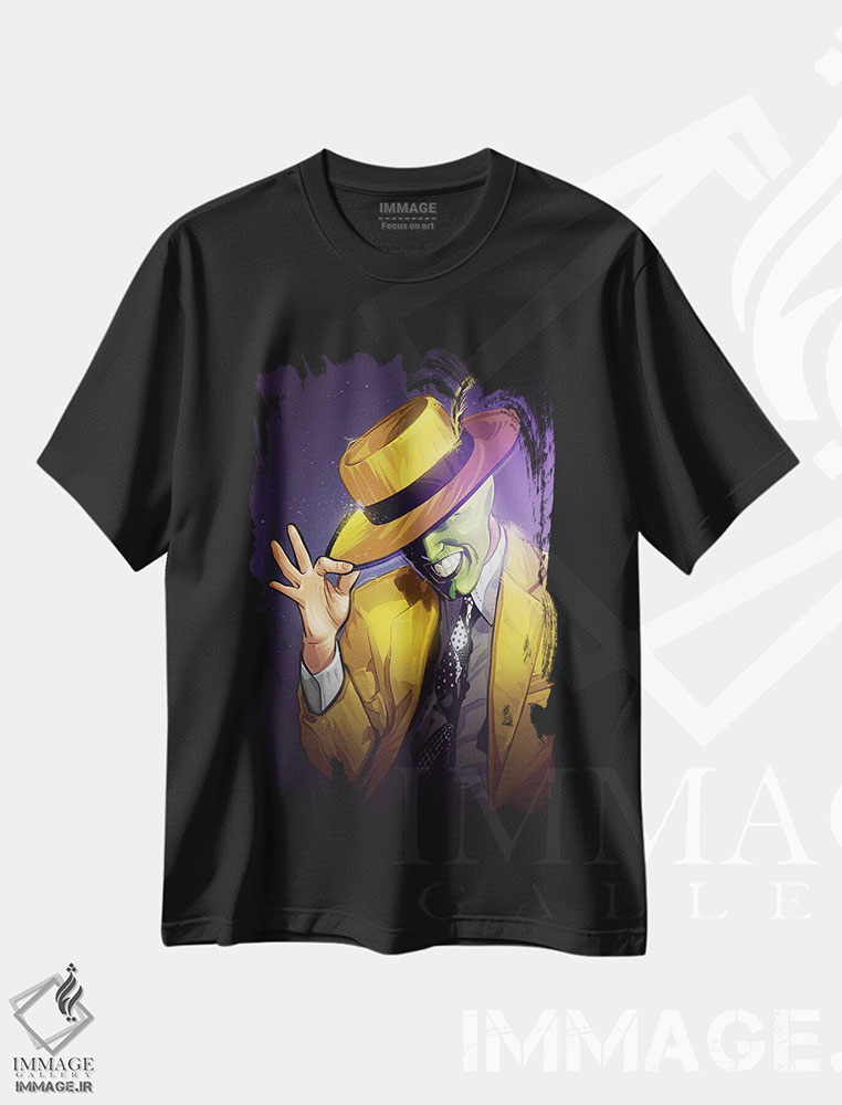 تیشرت طرح دار ماسک، هنر دیجیتال اثر نیکیتا آباکوموف | فروشگاه ایماژ