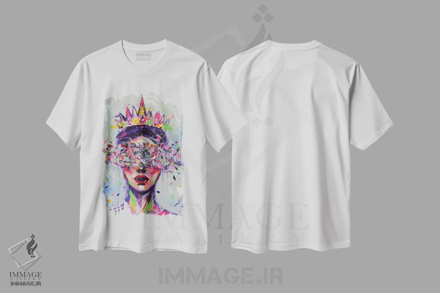 تیشرت طرح دار ملکه، هنر فاخر معاصر اثر آلیاکساندرا تسسارسکایا | immage.ir