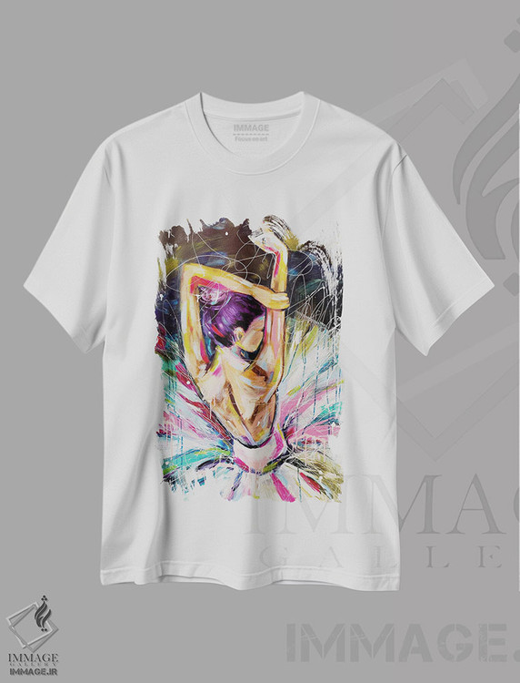 تیشرت طرح دار رقاص باله، مدیوم اثر آلیاکساندرا تسسارسکایا | immage.ir