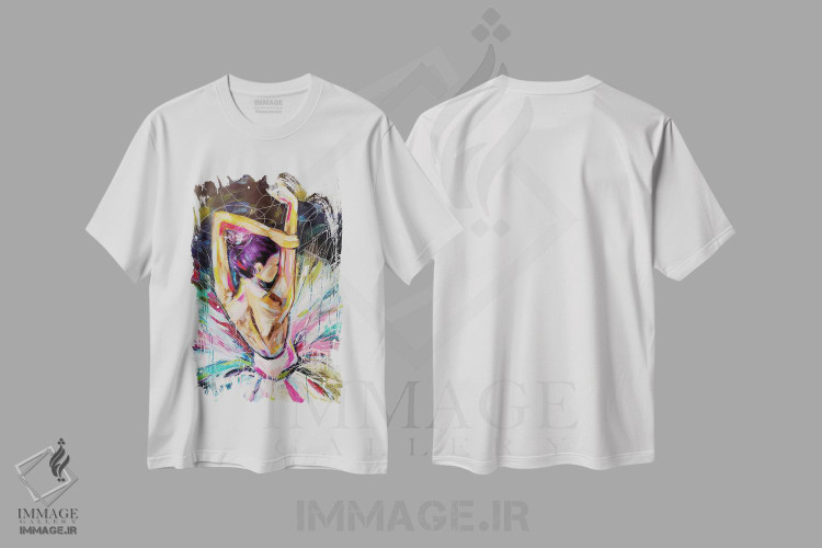 تیشرت طرح دار رقاص باله، مدیوم اثر آلیاکساندرا تسسارسکایا | immage.ir
