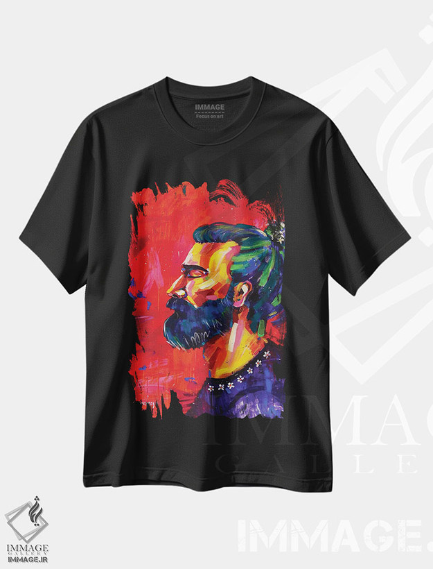 تیشرت طرح دار عشق آزاد، دکور معاصر اثر آلیاکساندرا تسسارسکایا | فروشگاه ایماژ