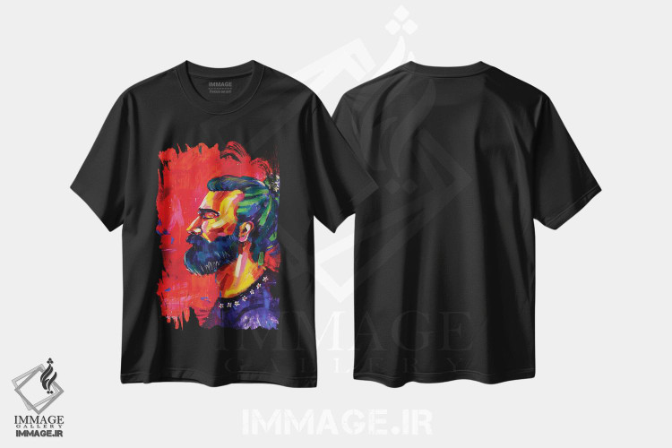 تیشرت طرح دار عشق آزاد، دکور معاصر اثر آلیاکساندرا تسسارسکایا | فروشگاه ایماژ