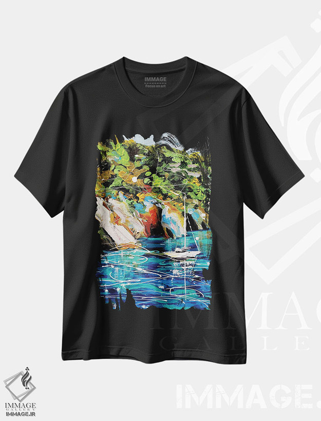 تیشرت طرح دار تابستان، آبستره اثر آلیاکساندرا تسسارسکایا | فروشگاه ایماژ