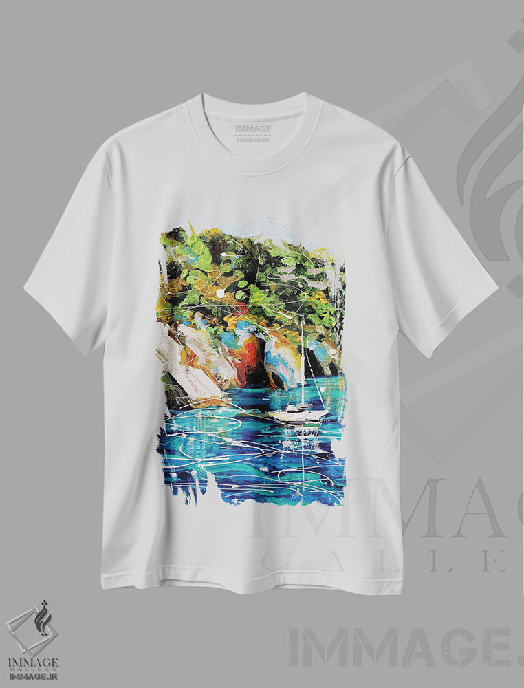 تیشرت طرح دار تابستان، آبستره اثر آلیاکساندرا تسسارسکایا | immage.ir