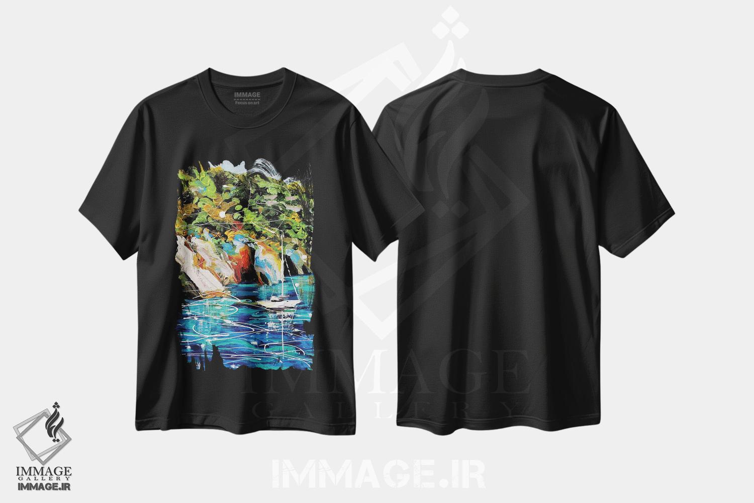 تیشرت طرح دار تابستان، آبستره اثر آلیاکساندرا تسسارسکایا | فروشگاه ایماژ