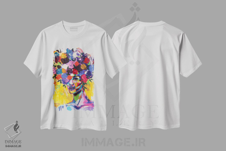 تیشرت طرح دار زنان قدرتمند، دکور بوهمی اثر آلیاکساندرا تسسارسکایا | immage.ir