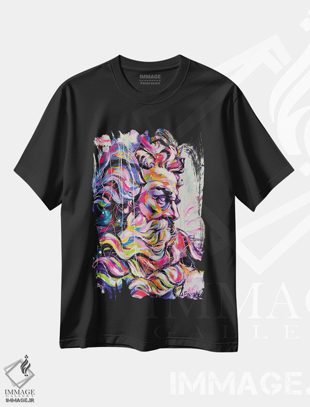 تیشرت طرح دار پوسایدون، دکور معاصر اثر آلیاکساندرا تسسارسکایا | فروشگاه ایماژ