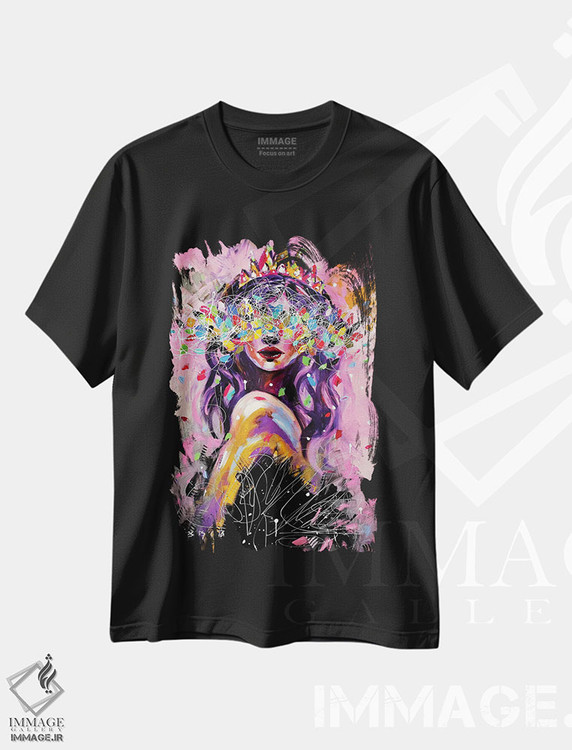 تیشرت طرح دار تو ملکه ای، هنر فاخر معاصر اثر آلیاکساندرا تسسارسکایا | فروشگاه ایماژ