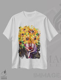 تیشرت طرح دار گل های آفتابگردان، مدیوم اثر آلیاکساندرا تسسارسکایا | immage.ir