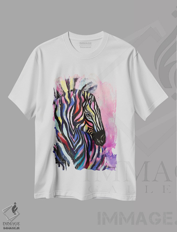 تیشرت طرح دار گورخر وحشی، مدیوم اثر آلیاکساندرا تسسارسکایا | immage.ir