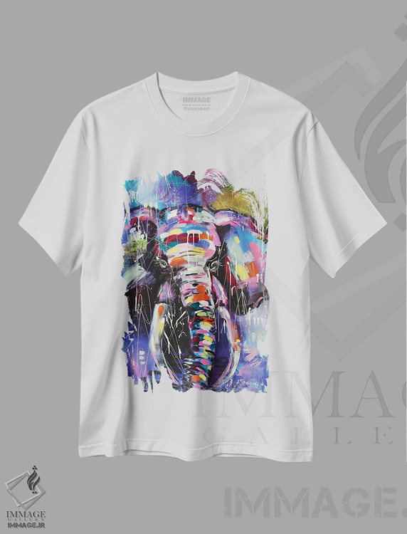 تیشرت طرح دار فیل، مدیوم اثر آلیاکساندرا تسسارسکایا | immage.ir