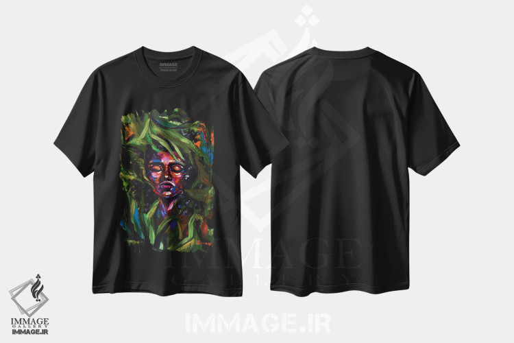 تیشرت طرح دار گیاهان عجیب و غریب، هنر آمریکایی آفریقایی تبار اثر آلیاکساندرا تسسارسکایا | فروشگاه ایماژ