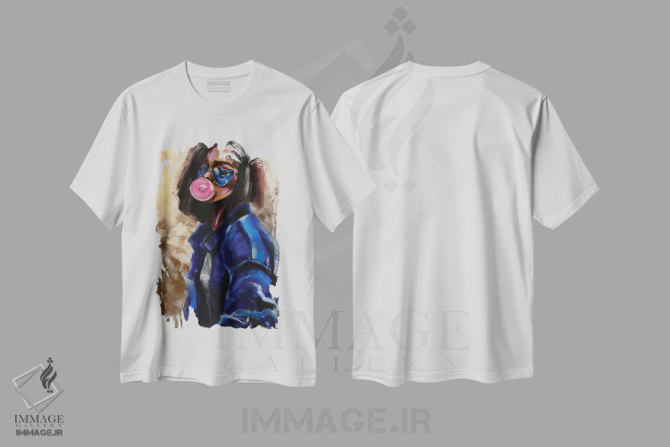 تیشرت طرح دار دختر جوان، مدیوم اثر آلیاکساندرا تسسارسکایا | immage.ir