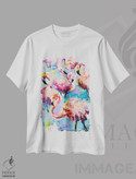 تیشرت طرح دار فلامینگو، تزئینی اثر آلیاکساندرا تسسارسکایا | immage.ir