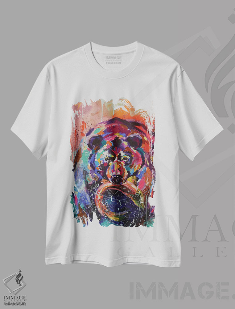 تیشرت طرح دار خرس شکارچی، دکور معاصر اثر آلیاکساندرا تسسارسکایا | immage.ir