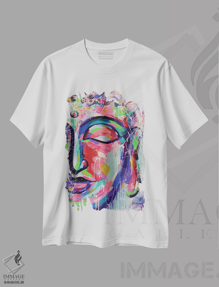 تیشرت طرح دار بودا، دکور آسیایی اثر آلیاکساندرا تسسارسکایا | immage.ir