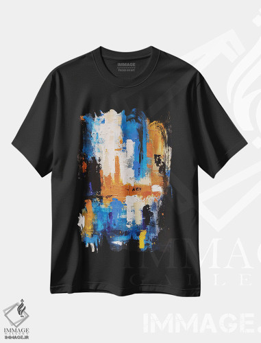 تیشرت طرح دار رویای نیویورک، آبستره اثر آلیاکساندرا تسسارسکایا | فروشگاه ایماژ