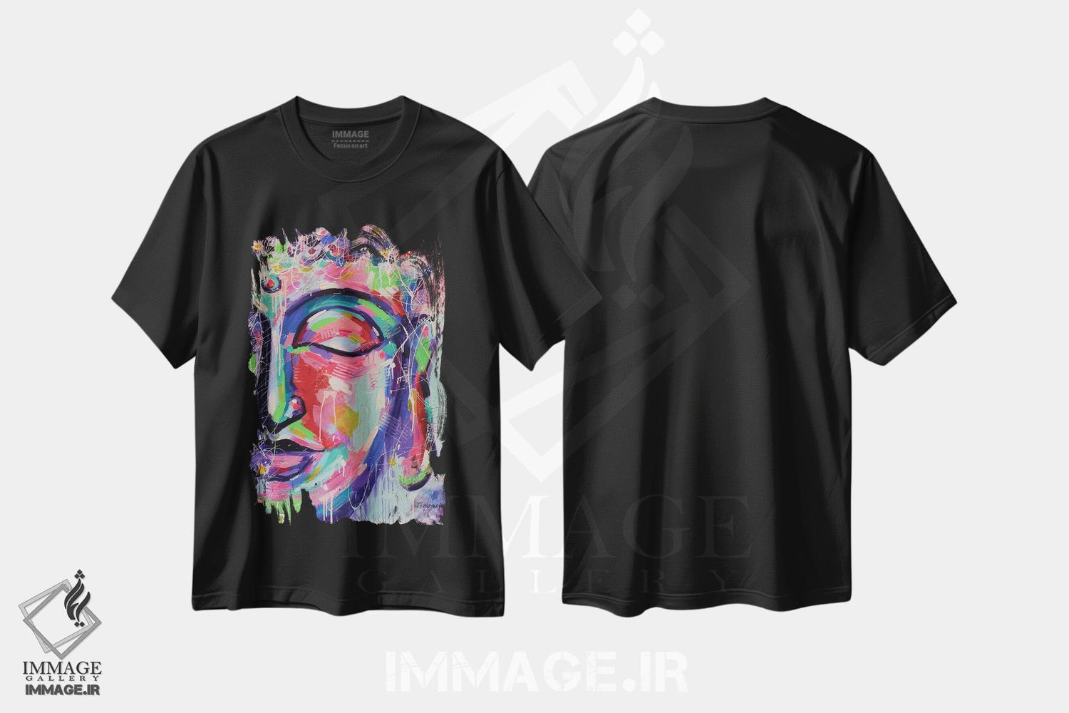تیشرت طرح دار بودا، دکور آسیایی اثر آلیاکساندرا تسسارسکایا | فروشگاه ایماژ