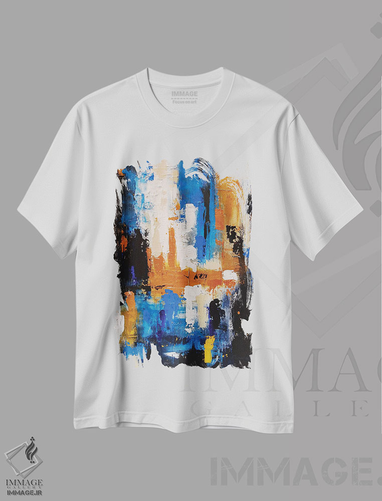 تیشرت طرح دار رویای نیویورک، آبستره اثر آلیاکساندرا تسسارسکایا | immage.ir