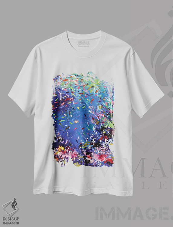 تیشرت طرح دار زیر آب، دکور ساحلی اثر آلیاکساندرا تسسارسکایا | immage.ir