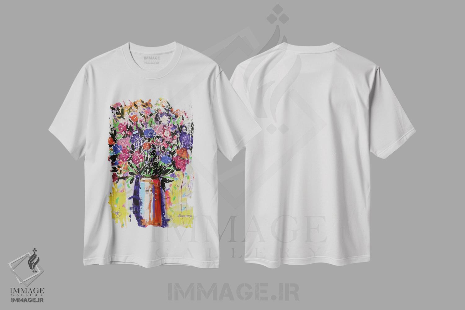 تیشرت طرح دار گل های دشتی، دکور معاصر اثر آلیاکساندرا تسسارسکایا | immage.ir