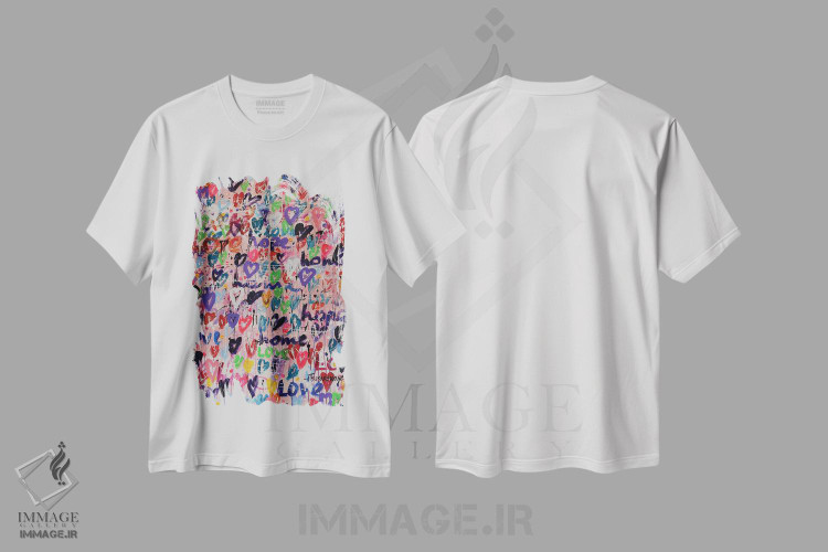 تیشرت طرح دار خانه، عشق، امید، دکور معاصر اثر آلیاکساندرا تسسارسکایا | immage.ir