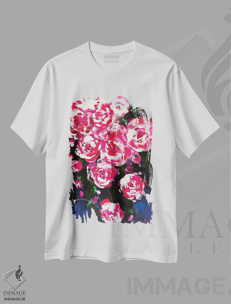 تیشرت طرح دار پیونی ها، دکور معاصر اثر آلیاکساندرا تسسارسکایا | immage.ir