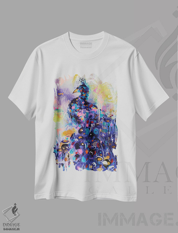 تیشرت طرح دار طاووس، دکور معاصر اثر آلیاکساندرا تسسارسکایا | immage.ir