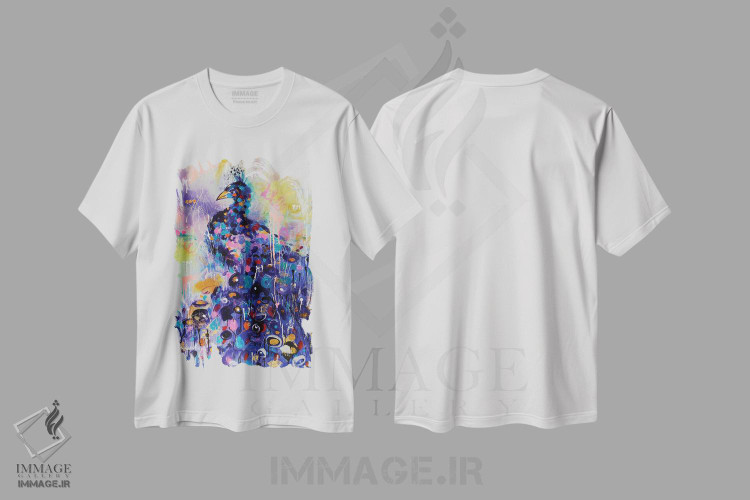 تیشرت طرح دار طاووس، دکور معاصر اثر آلیاکساندرا تسسارسکایا | immage.ir