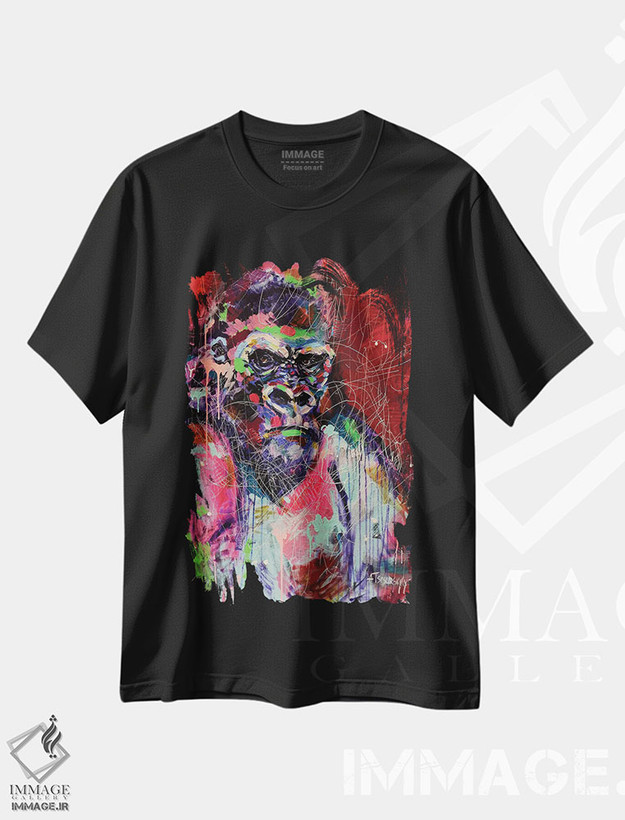 تیشرت طرح دار کینگ کونگ، دکور معاصر اثر آلیاکساندرا تسسارسکایا | فروشگاه ایماژ