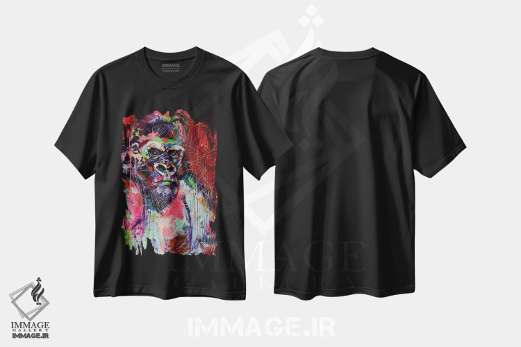 تیشرت طرح دار کینگ کونگ، دکور معاصر اثر آلیاکساندرا تسسارسکایا | فروشگاه ایماژ