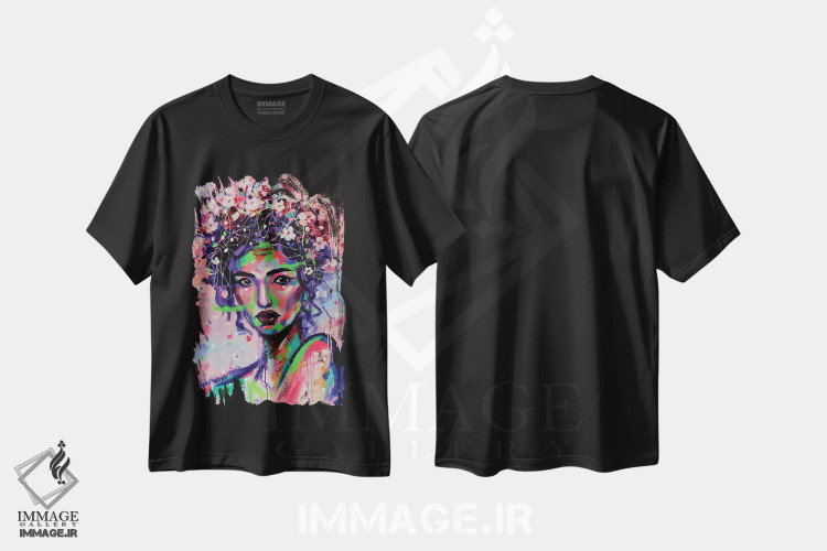 تیشرت طرح دار ساکورا، دکور آسیایی اثر آلیاکساندرا تسسارسکایا | فروشگاه ایماژ