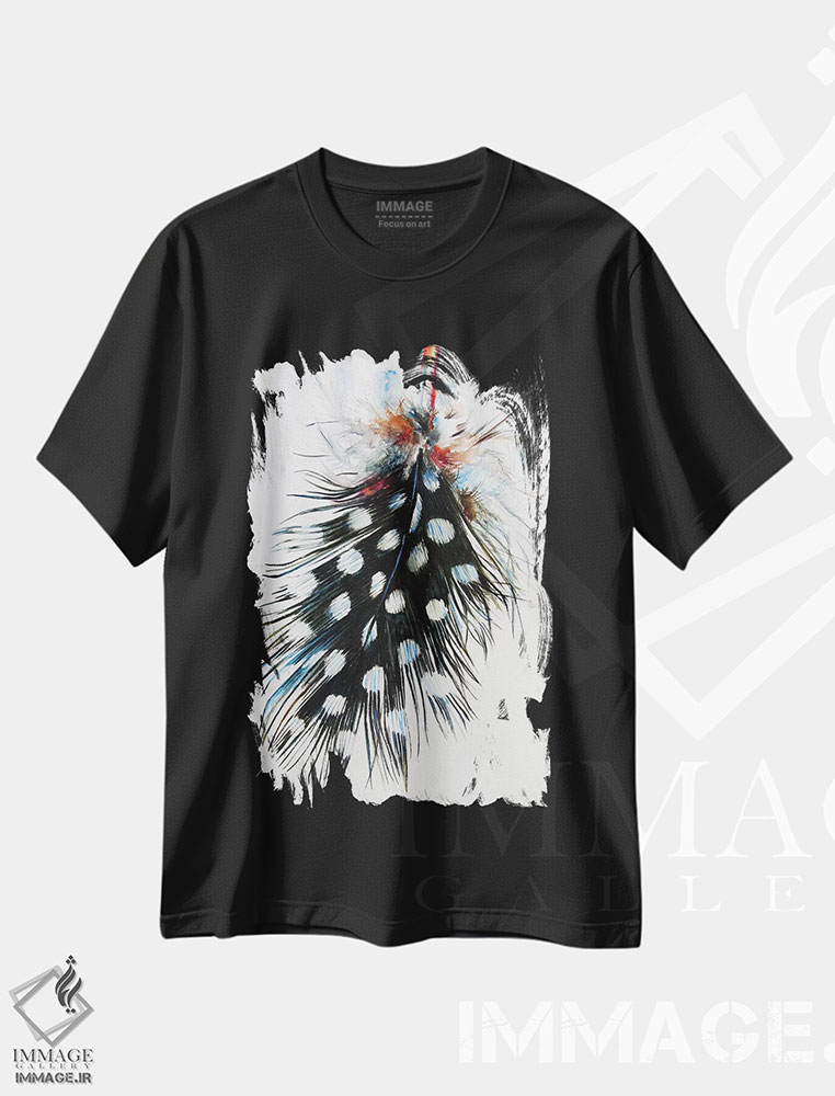 تیشرت طرح دار پر ۲، دکور معاصر اثر آنا بریجیتا کوواچ | فروشگاه ایماژ