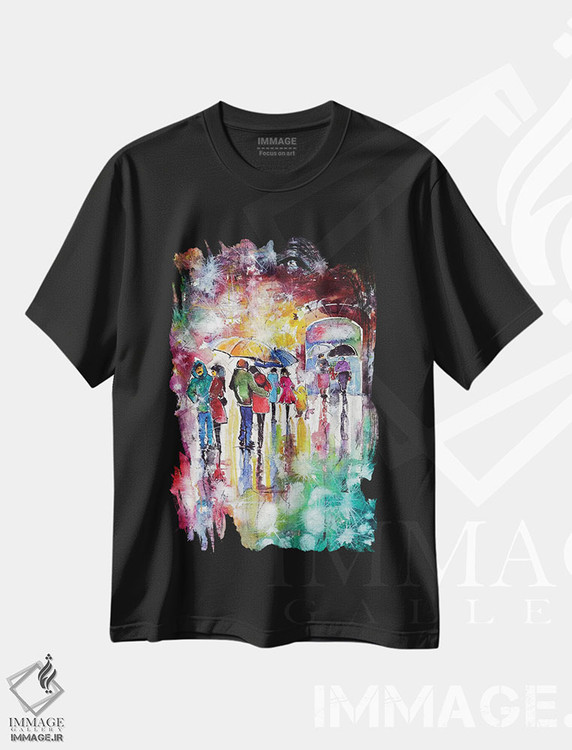 تیشرت طرح دار روز سرد، مدیوم اثر آنا بریجیتا کوواچ | فروشگاه ایماژ