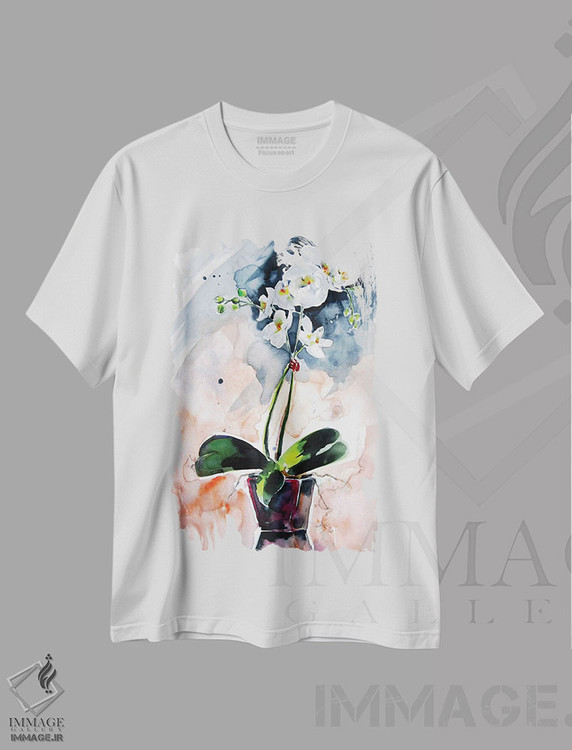 تیشرت طرح دار طبیعت بی جان ارکیده، دکور معاصر اثر آنا بریجیتا کوواچ | immage.ir