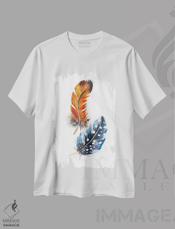 تیشرت طرح دار پرها ۲، دکور کلبه و لژ اثر آنا بریجیتا کوواچ | immage.ir