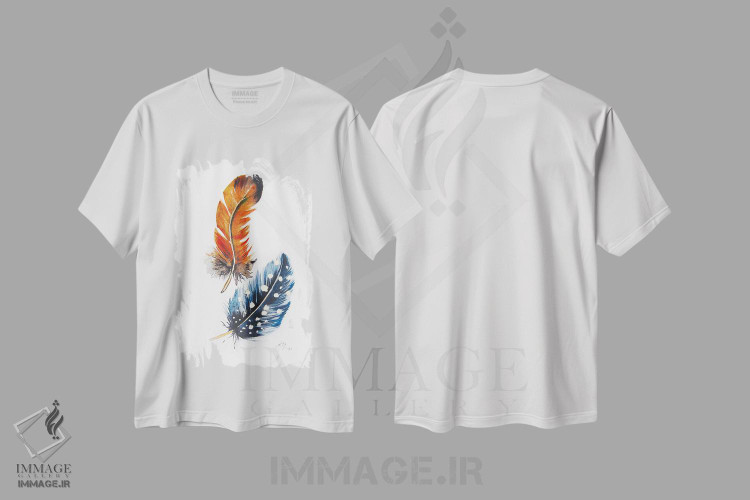 تیشرت طرح دار پرها ۲، دکور کلبه و لژ اثر آنا بریجیتا کوواچ | immage.ir