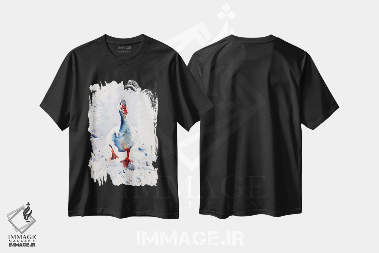 تیشرت طرح دار اردک سفید، دکور معاصر اثر آنا بریجیتا کوواچ | فروشگاه ایماژ